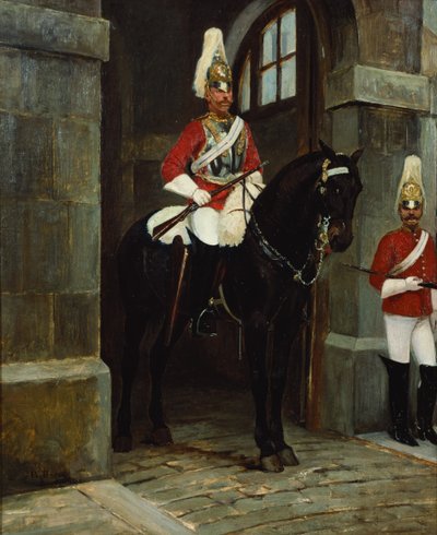 Life Guards on Duty Outside Whitehall, c. 1884-85 by Filippo Baratti